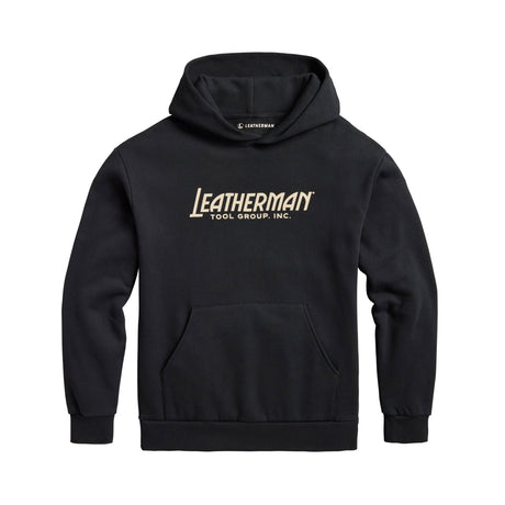 Translation missing: de.Black Leatherman Blade &amp; Grain hoodie with "Leatherman Tool Group, INC." on the front