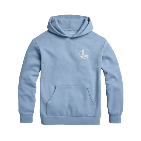 Translation missing: de.Front of the Leatherman blue classic logo pullover hoodie
