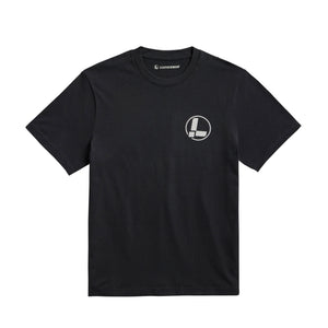 Translation missing: de.Front of the black Leatherman classic logo tee displaying the 'L' logo
