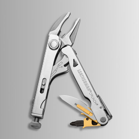 Translation missing: de.Batch #008: Captain's Crunch multitool open, showing pliers, blade, and bit driver