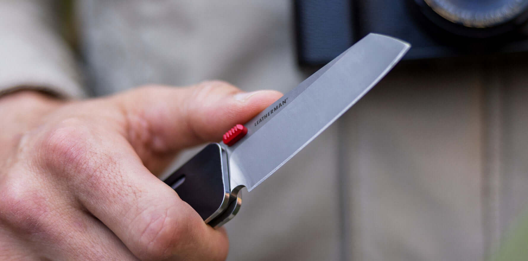 A person with Leatherman Glider visible in their pocket, highlighting the tool's readiness for everyday tasks.