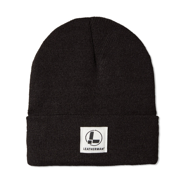 Translation missing: de.front side of leatherman beanie with logo