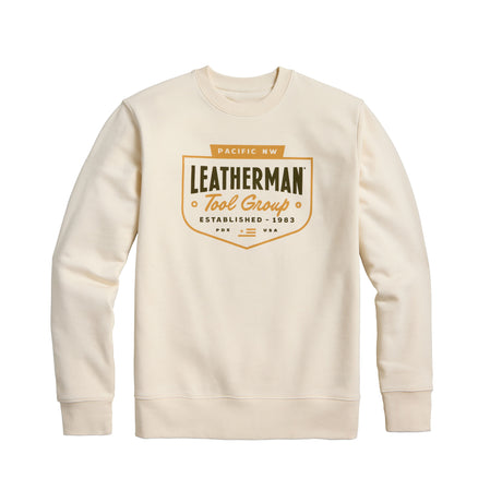 Translation missing: de.Front of the natural gold colored Pacific Northwest Leatherman Crewneck