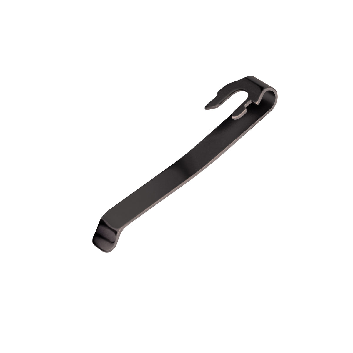 Translation missing: de.Back-side of the Black Leatherman Quick-Release Pocket Clip showing the connecting mechanism