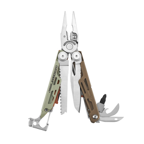 Translation missing: de.Mesa Verde Leatherman Signal® multi-tool showcasing pliers, blades, and other essential features for outdoor adventures