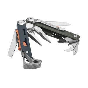 Translation missing: de.Signal® multitool in Tundrascape color shown open with pliers, blades, saw, and other tools extended