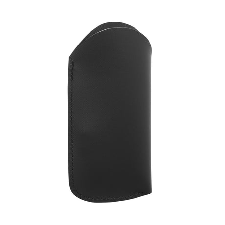 Translation missing: de.A black Leatherman tool sleeve made from durable Hypalon material, featuring a smooth texture and stitched edges with a curved top opening