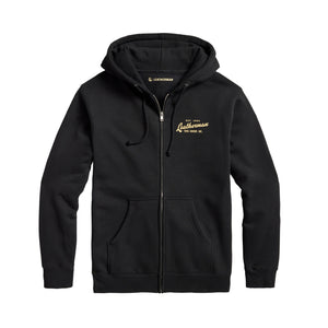 Front of the Leatherman vintage hoodie with the cursive Leatherman logo. Established 1983.